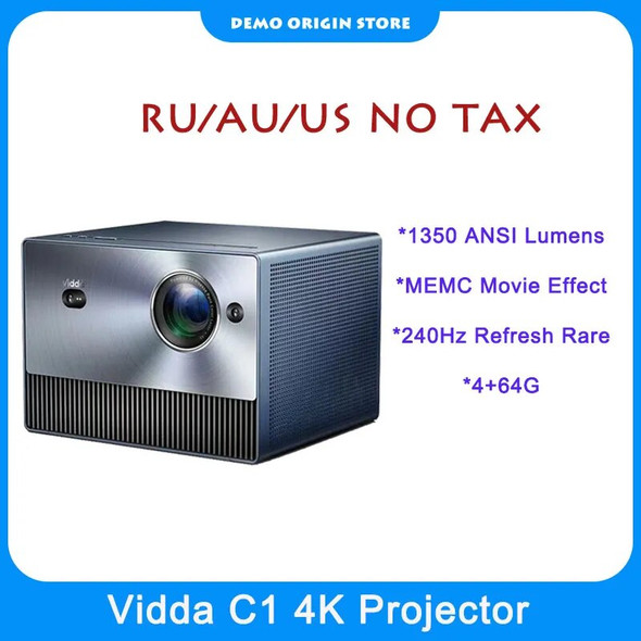 Vidda C1 4K Laser Projector 1350 Ansi Lumens 3840x2160 3D Proyector With 240Hz High Refresh Rate Home Theater System Beamer