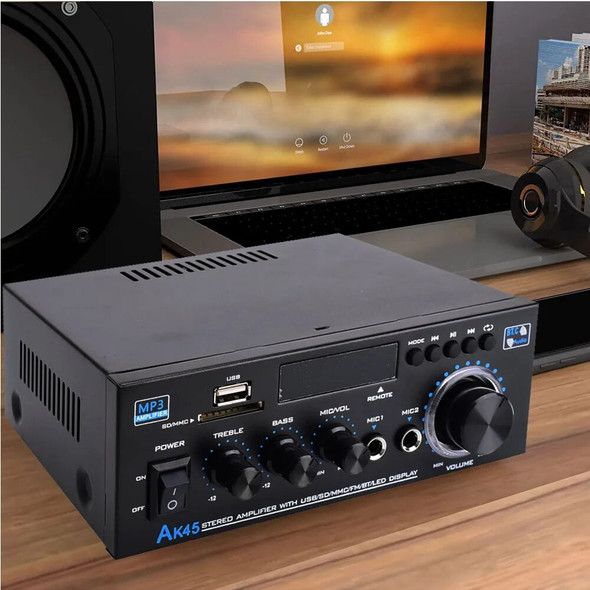 Woopker HiFi Digital Amplifier AK45 Bluetooth MP3 Channel 2.0 Sound AMP Support 90V-240V for Home Car MAX 350W*2 Woopker HiFi Digital Amplifier AK45 Bluetooth MP3 Channel 2.0 Sound AMP Support 90V-240V for Home Car MAX 350W*2