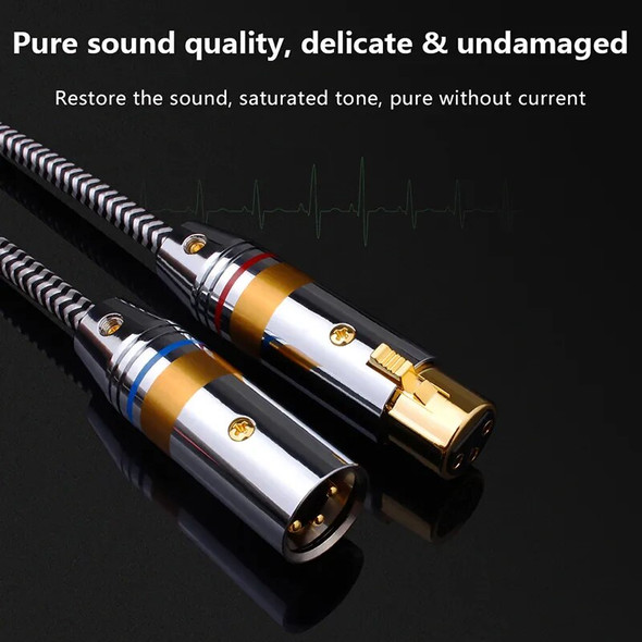 YYAUDIO 1 Pair High Quality OCC OFC Silver-plating and Copper Xlr Balanced Audio Cable 3 Pin 2 XLR Male To Female Audio Cable