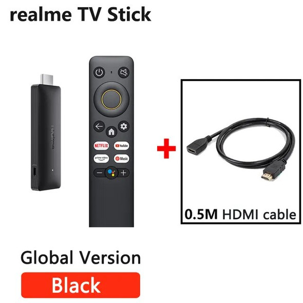 Global Version realme Smart Google TV Stick 1GB 2GB RAM 8GB ROM ARM Cortex A53 Bluetooth 5.0 Google Assistant media player