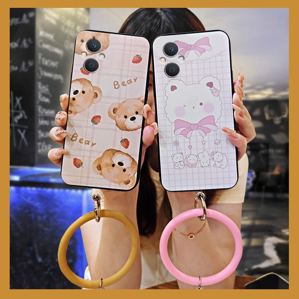 Cartoon ring Phone Case For OnePlus/1+Nord N20 5G Anti-knock solid color bracelet funny cute youth