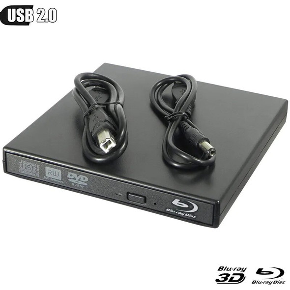 Bluray Player External USB 2.0 DVD Drive Blu-ray 3D 25G 50G BD-R BD-ROM CD/DVD RW Burner Writer Recorder For Laptop Computer PC