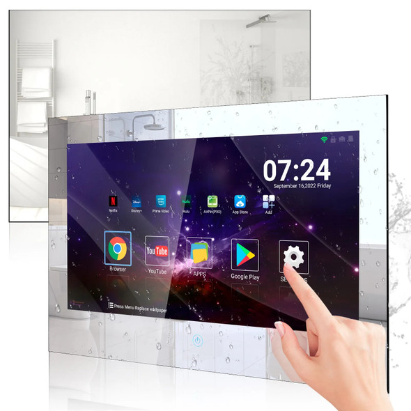 Haocrown 32" Waterproof Smart Touch Screen Bathroom Mirror TV