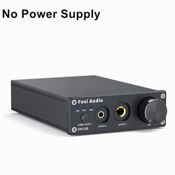 Fosi Audio Q5 DAC Converter USB Digital-to-Analog Adapter ESS9018K2M Decoder & Headphone Amplifier & Mini Stereo Preamplifier