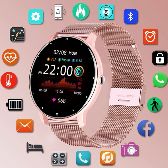 LIGE 2022 Smart watch Ladies Full touch Screen Sports Fitness watch IP67 waterproof Bluetooth For Android iOS Smart watch Female LIGE 2022 Smart watch Ladies Full touch Screen Sports Fitness watch IP67 waterproof Bluetooth For Android iOS Smart watch Female