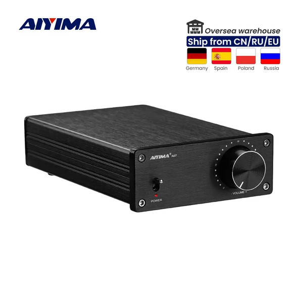 AIYIMA Audio A07 TPA3255 2.0 Digital Power Amplifier 300Wx2 Stereo HiFi Speaker Amplifier Mini Audio Amp Home Theater DC 24-48V