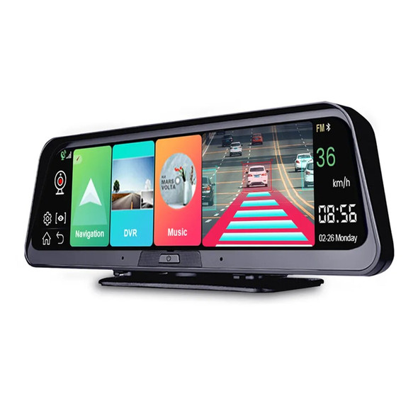 Factory Direct 4G Adas Android Rear View Mirror Dvr Dual Lens Driving Recorder Q98 Full HD 10" GPS Car Navigation Camera HUD