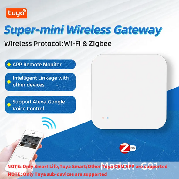 Tuya Zigbee 3.0 Gateway HUB Wireless Smart Home Bridge Smart Life Remote Control Zigbee Protocol Works With Alexa Google Home Tuya Zigbee 3.0 Gateway HUB Wireless Smart Home Bridge Smart Life Remote Control Zigbee Protocol Works With Alexa Google Home