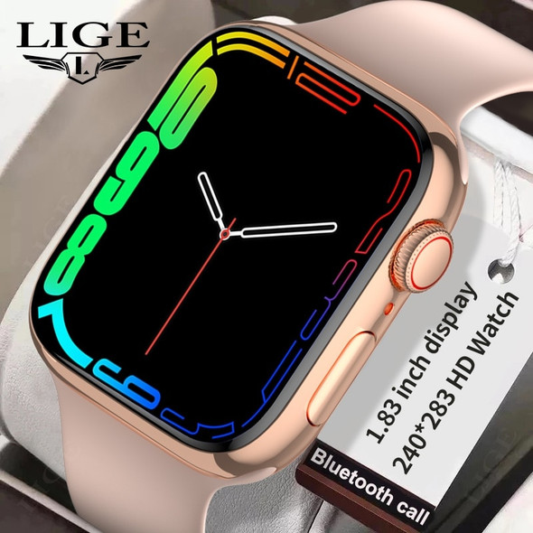 LIGE Smart Watch For Women Full Touch Screen Waterproof Watches Sports Fitness Tracker Men Smartwatch Bluetooth Call Reloj Mujer