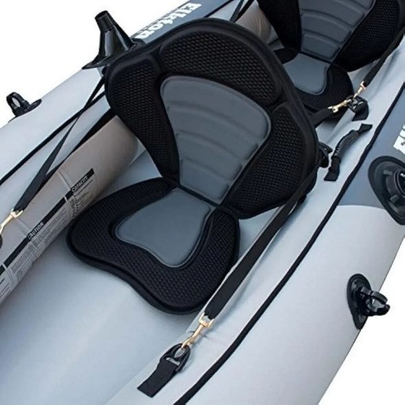 Elkton Outdoors Cormorant 2 Person Tandem Inflatable Fishing Kayak Includes 2Active Fishing Rod Holder Mounts 2 Aluminum Paddles