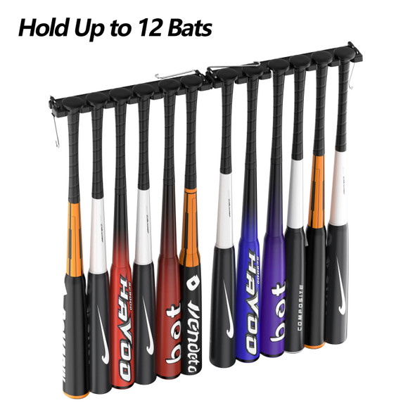 Foldable Baseball Bat Rack Vertical Tennis Bat Display Holder Holds Up Storage 12 Bat Organizer Softball Racket Rack For Stadium