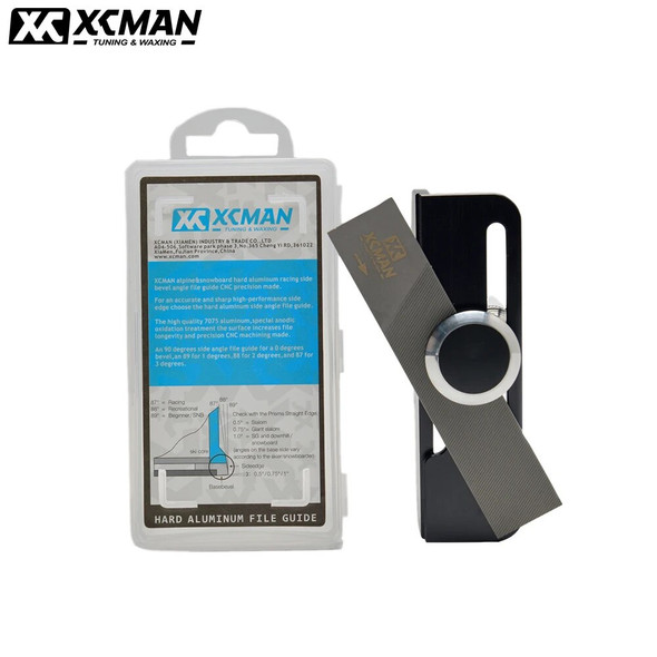 XCMAN Alpine Ski Snowboard Hard Aluminum Racing Side Bevel Angle File Guide CNC Made With Clamp Device and File