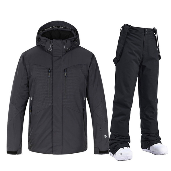 Winter Ski Suit Men High Quality Snowboard Jacket and Baggy Pants Super Warm Waterproof Windbreaker Outdoor Snowmobile Clothing