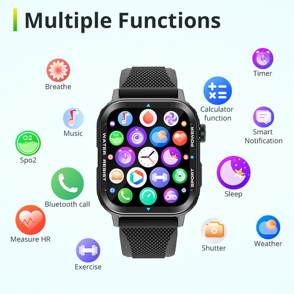 COLMI M41 Smartwatch 1.9 Inch Display 107 Sport Models Heart Rate Sleep Monitor IP67 Waterproof Smart Watch For Men Women