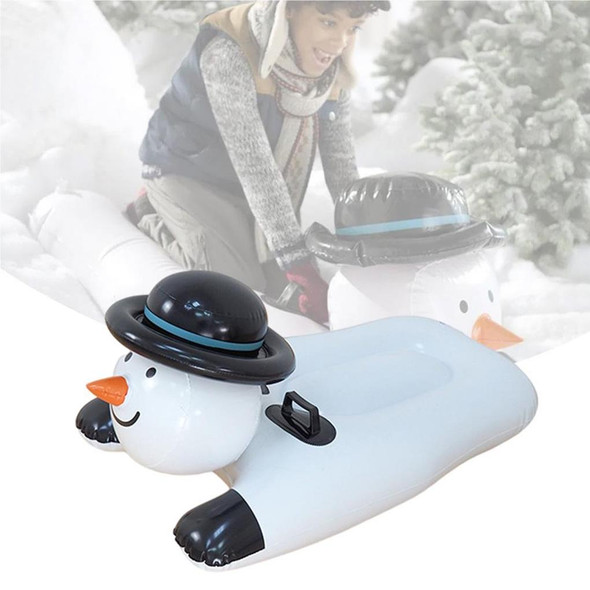 Snow Snowman Inflatable Thicken Reusable Tube Lovely Sled Sport Circle Wear-resistant Cold-resistant Handle Outdoor