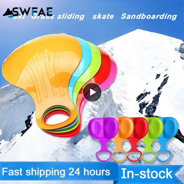 Thicker Snow Luge Non-slip Oversized Handle Sledge Plastic Sleigh Snow Equipment Longer Snow Slider Ski Board