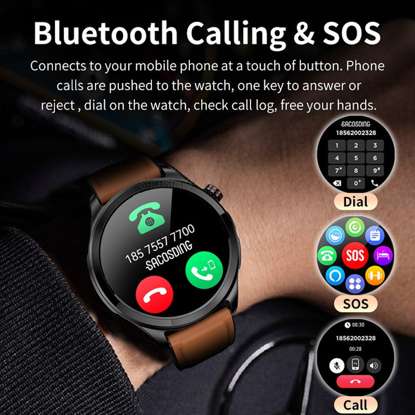 2023 New Blood Sugar ECG+PPG Smart Watch Men Bluetooth Call  Blood Oxygen Heart Rate Blood Pressure Health Waterproof Smartwatch