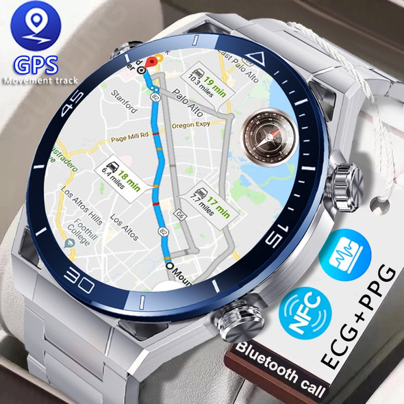 2023 New NFC ECG+PPG Bluetooth Call Smartwatch GPS Tracker Motion Bracelet Fitness For Huawei Watches Ultimate Smart Watch Men