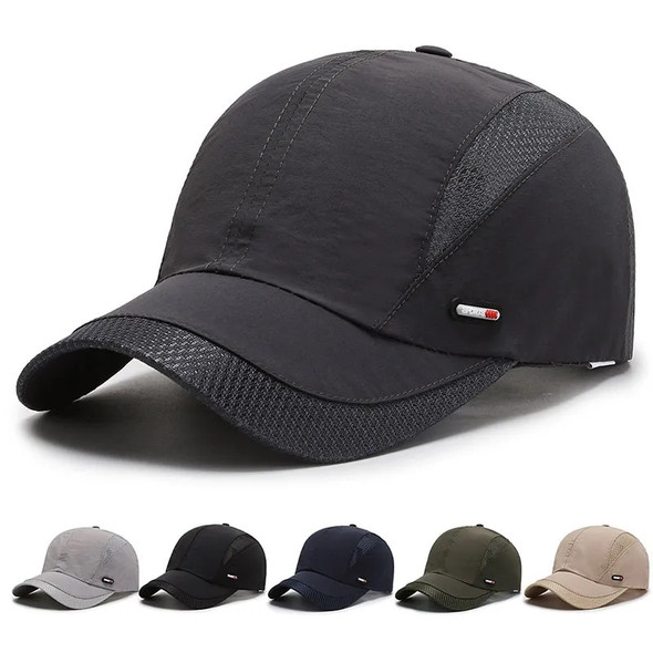 New Spring Summer Men Baseball Caps Male Breathable Mesh Snapback Hat