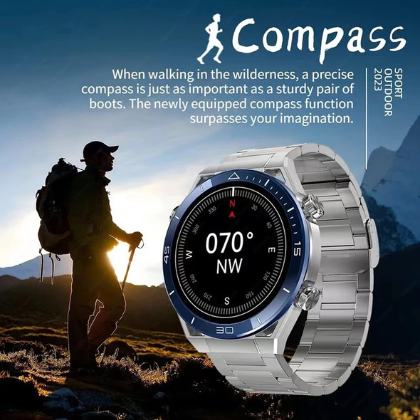 GPS Smart Watch Men 1.5 Inch 454*454 HD Resolution Voice Calling NFC Watches Compass IP68 Waterproof ECG Smartwatch For Huawei