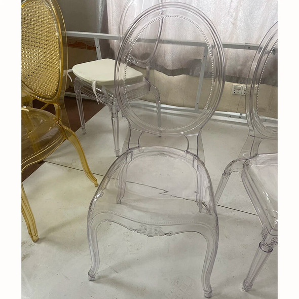 ML-R18 Factory Outlet Stackable white resin Plastic Tiffany Chivari Wedding Chair