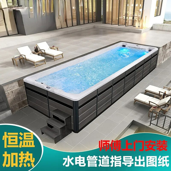 Luxury Infinite Swimming Pool Household Indoor and Outdoor Constant Temperature Heating Surfing Intelligent Finished Endless