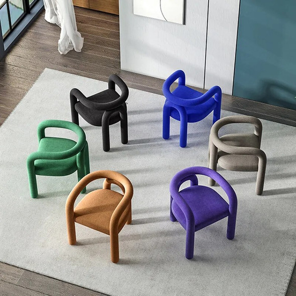 Nordic balcony lounge chair modern minimalist model study living room dining chair makeup circle negotiation reception chair