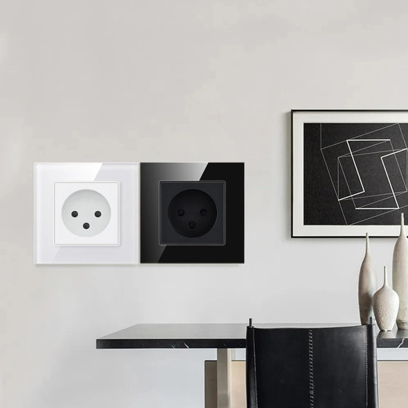 BSEED Israel Wall Power Sockets Electrical 16A Glass Panel For Home Single Israel Socket Wall Socket Plug Outlet BSEED Israel Wall Power Sockets Electrical 16A Glass Panel For Home Single Israel Socket Wall Socket Plug Outlet