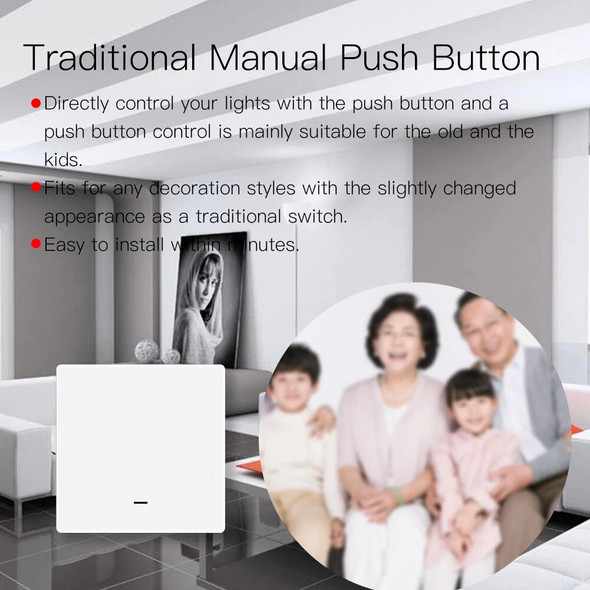 Manufacturer wholesale smart light switch home automation wall switch with tuya APP control function