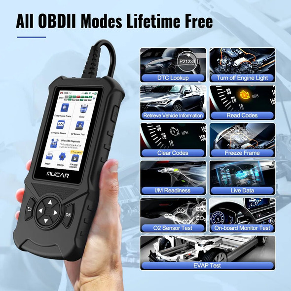 MUCAR CDE900 Lifetime Free Obd2 Car Auto Diagnostic Tools OBD2 Scanner Automotivo Code Reader Check Engine PK ELM327
