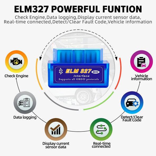 OBD2 Scanner ELM327 V1.5 PIC18F25K80 Bluetooth-compatible ELM 327 V2.1 WIFI Code Reader for Android PC OBD Car Diagnostic Tool