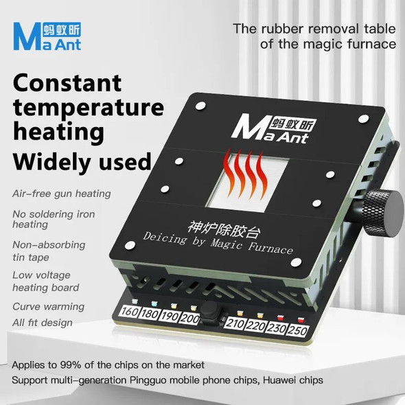 New MaAnt SL-1 Deicing by Magic Furnace For Mobile Phone PCB Motherboard Chip CPU Repair Removal Table AS Amaoe