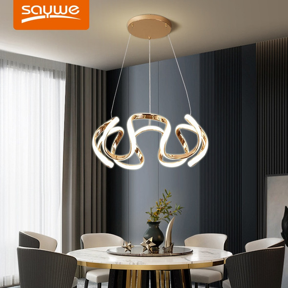 Nordic Luxury Dining Room Chandelier Simple Creative LED Ceiling ChandelierS with Remote Control Modern Hanging Lamp Nordic Luxury Dining Room Chandelier Simple Creative LED Ceiling ChandelierS with Remote Control Modern Hanging Lamp