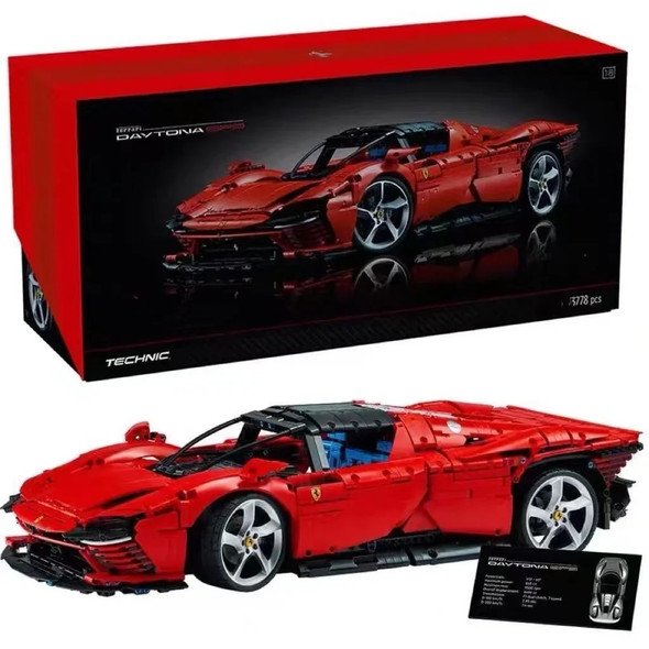 NEW Technical Ferraried Daytona SP3 42143 Supercar Model Building Block Sport Car Toys For Boys Girls Kids Birthday Gift