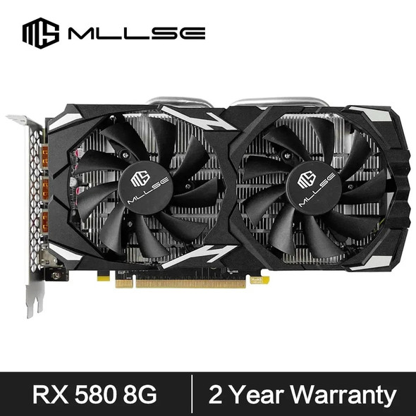 MLLSE AMD RX 580 8GB 2048SP Gaming Graphics Card GDDR5 256Bit PCI-E 3.0 ×16 8Pin Radeon GPU Rx 580 Video Card Placa De Video