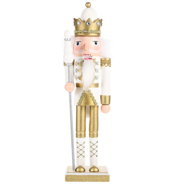 Christmas Nutcracker Wooden Puppet Traditional Outdoor Decorations Statuette Xmas Soldier Nutcrackers Figures Woody Toy 50 cm