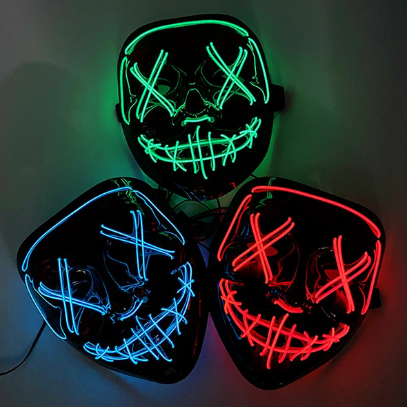 Wireless Halloween Neon Mask Led Mask Masque Masquerade Party Masks Light Glow In The Dark Horror Masks Cosplay Costume Supplies