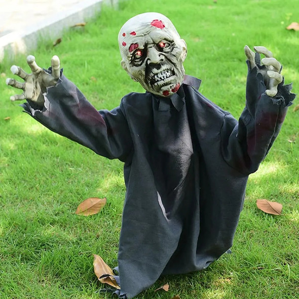 Halloween Horror Decoration To Insert Large Swing Ghost Voice Control Decoration Outdoor Home Garden Scary Props