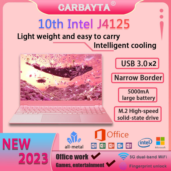 15.6 Inch Pink Laptop Windows 11 10 Pro 1920*1080 Cheap Portable Intel Laptop D4 12G RAM 128GB/256GB/512GB/1TB SSD HDMI Port 15.6 Inch Pink Laptop Windows 11 10 Pro 1920*1080 Cheap Portable Intel Laptop D4 12G RAM 128GB/256GB/512GB/1TB SSD HDMI Port