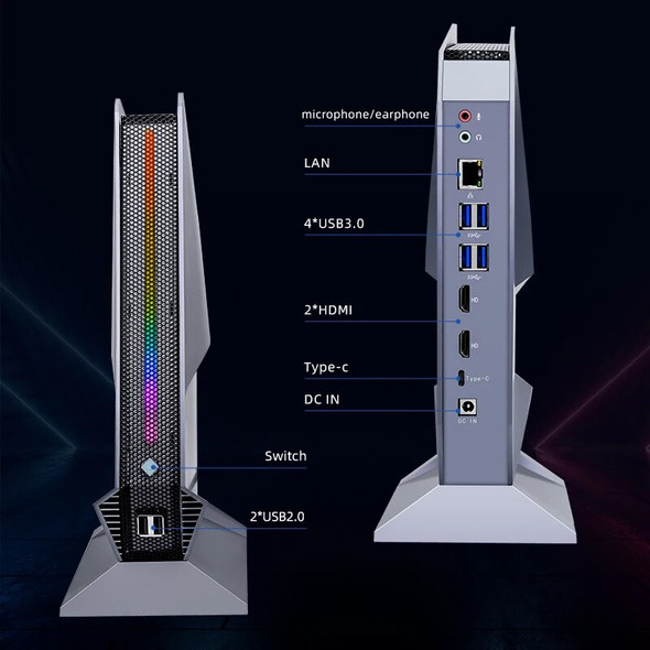 2023 Mini PC Gamer 12th Gen Intel i9 12900H i7 12700H Nvidia RTX 3050 8G PCIE4.0 2xDDR4 Windows 11 Desktop Computer 3x4K WiFi6