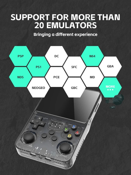 Data Frog R35S Plus R36S Retro Handheld Video Game Console Linux System 3.5 Inch IPS Screen Portable Pocket Video Player