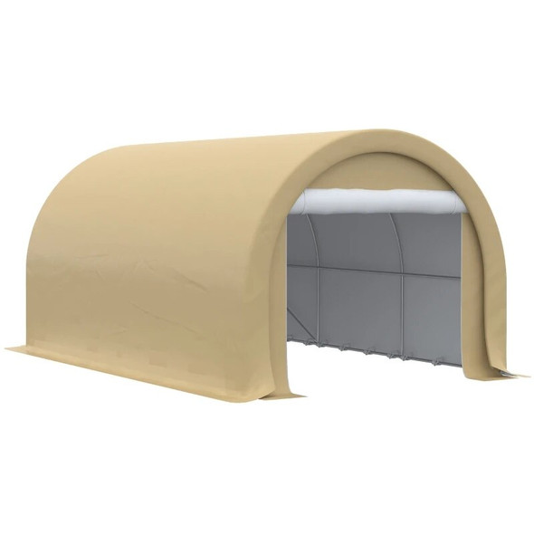 Heavy Duty Portable Garage Storage Tent with Large Zippered Door, Anti-UV PE Canopy Cover for Car, Truck, Boat, Outdoor Work