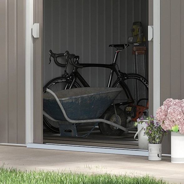 Garden Metal Shed, Storage Shed Utility Storage with Double Locking Doors for Bike, Yard Tools, Easy to assemble, For backyard