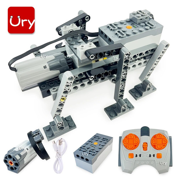 MOC Remote Control Walking Robot Materials for Motorized AT-TE Frame 1509 Six Legged Walker Education DIY Blocks Toys Gift