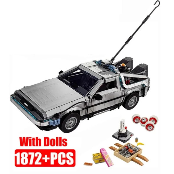 Icons 10300 Back to The Future Time Machine Model Car Building Blocks Kit Vehicle Bricks Children Toys For Boys Christmas Gifts