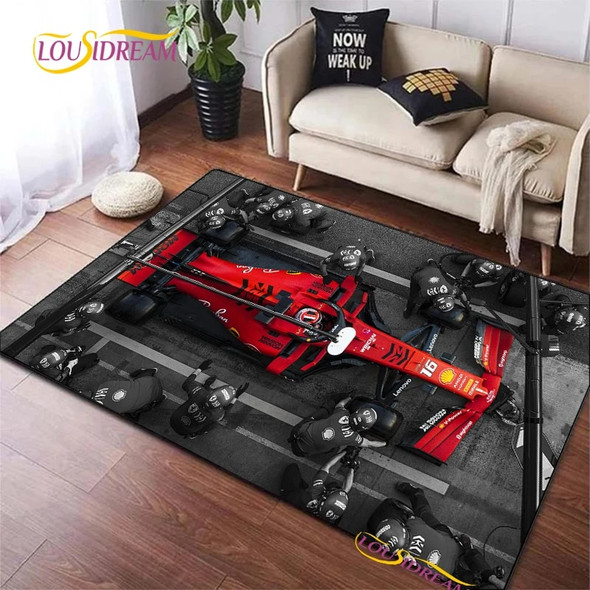 Racing Car Pattern Rug for Bedroom Living Room Carpet for Kitchen Floor Mats Home Decor Alfombra Kid Play Non-Slip Floor Pad Rug