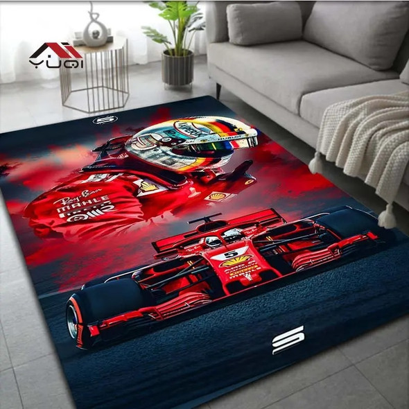 Racing Car Pattern Living Room Area Carpet Bathroom Mat Creative Doormat Boys' Game Bedroom Mat Outdoor Rug Bedroom Decor