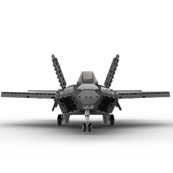 1278PCS WW2 Military MOC 1:35 scale Kf 21 jet fighter model DIY creative ideas high-tech Children Toy Gift Fighter Plane Blocks