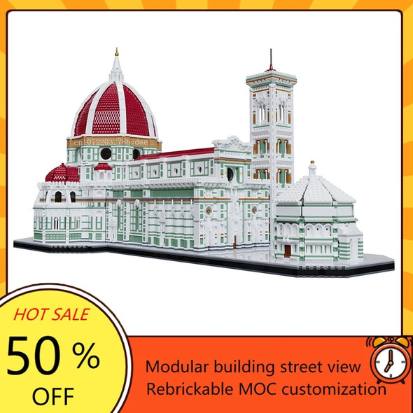 Florence Cathedral Modular MOC Creative street view Model Building Blocks Architecture DIY Education Assembly Model Toys Gifts