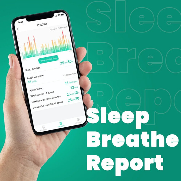 Snorecircle Sleepbreathe Comprehensive Sleep Breathing Monitor Apnea Primary Screening Hyperventilation Detection
